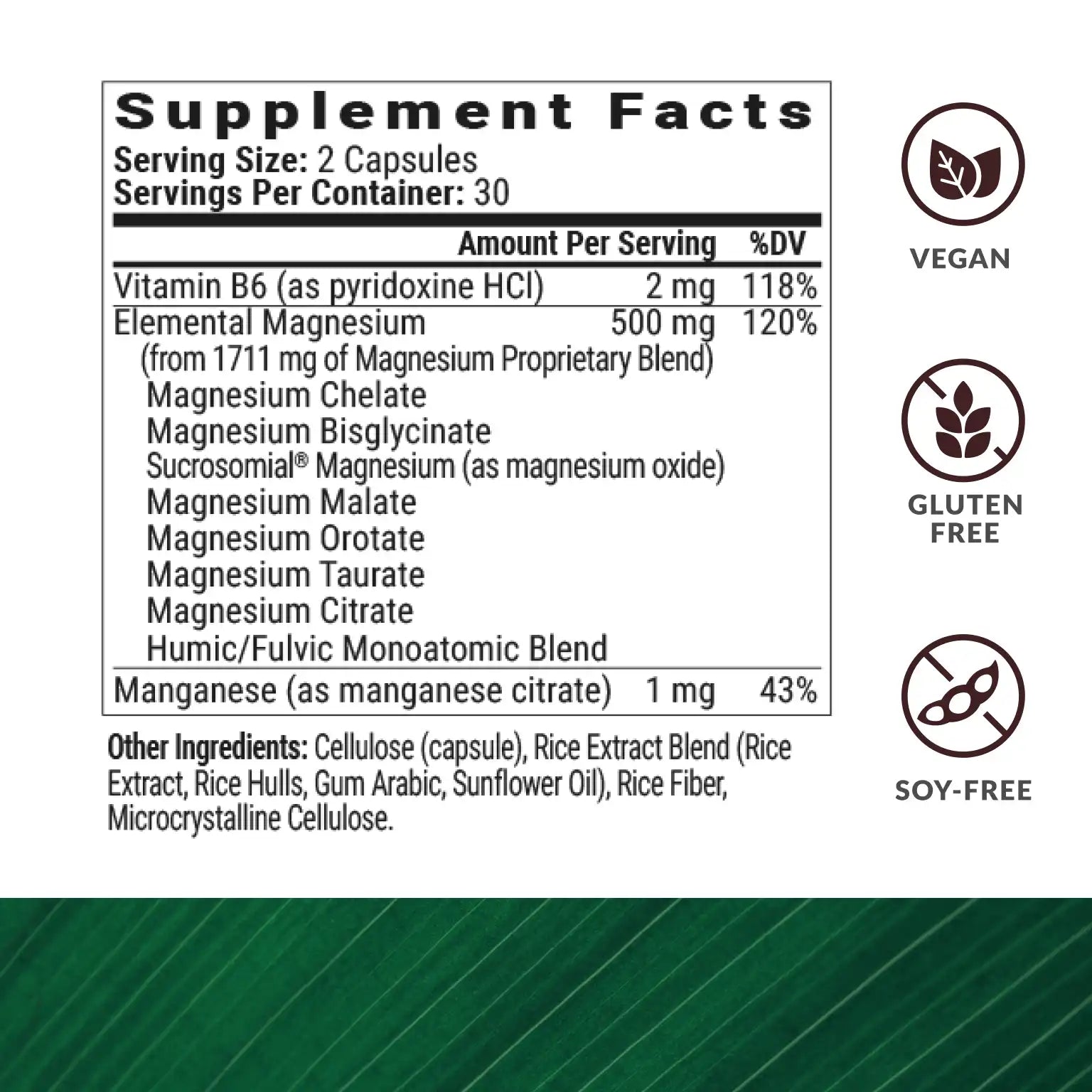BIOptimizers Magnesium Breakthrough Supplement Facts