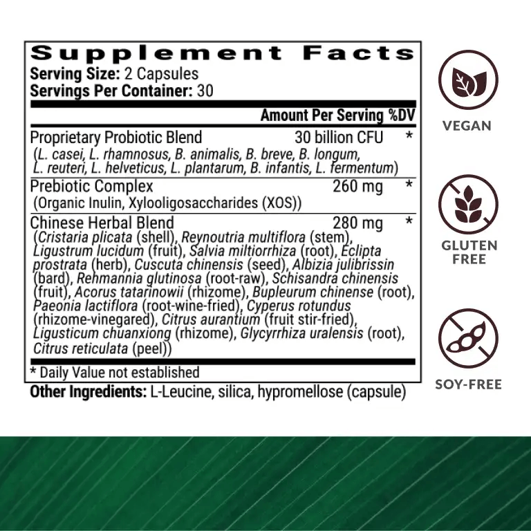 BIOptimizers Cognibiotics Supplement Facts