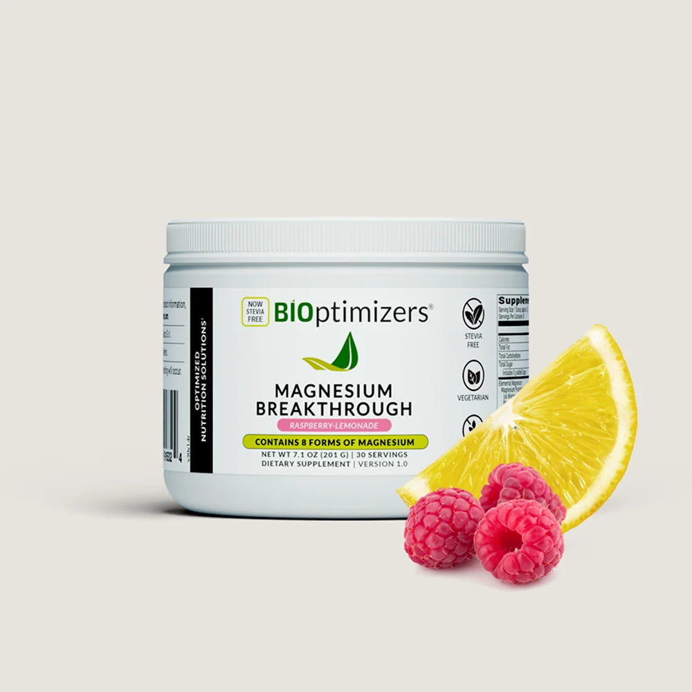 BIOptimizers Australia Magnesium Breakthrough Drink Powder Raspberry Lemonade