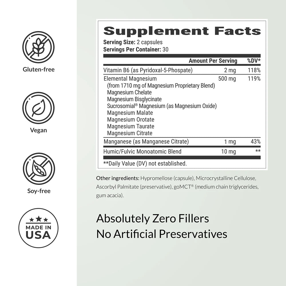 BIOptimizers Australia Magnesium Breakthrough Supplement Facts