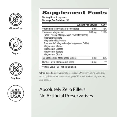 BIOptimizers Australia Magnesium Breakthrough Supplement Facts